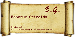 Benczur Grizelda névjegykártya